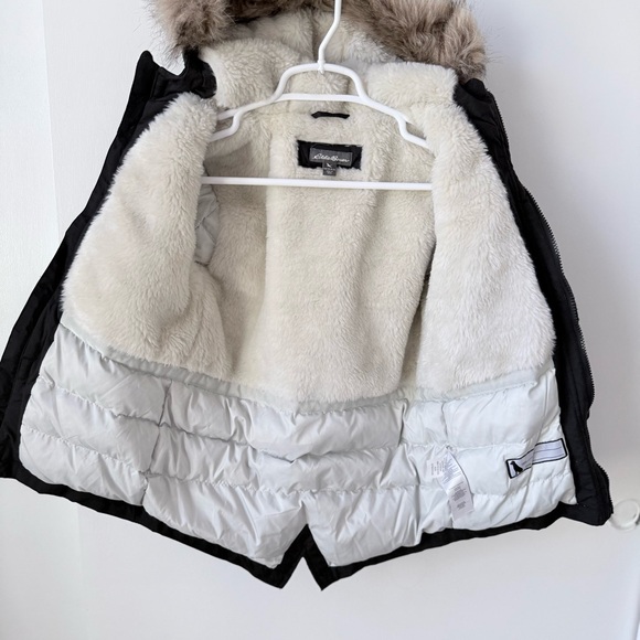 Eddie Bauer Superior Down Parka with Fur Trim Hood in Black - Picture 8 of 16